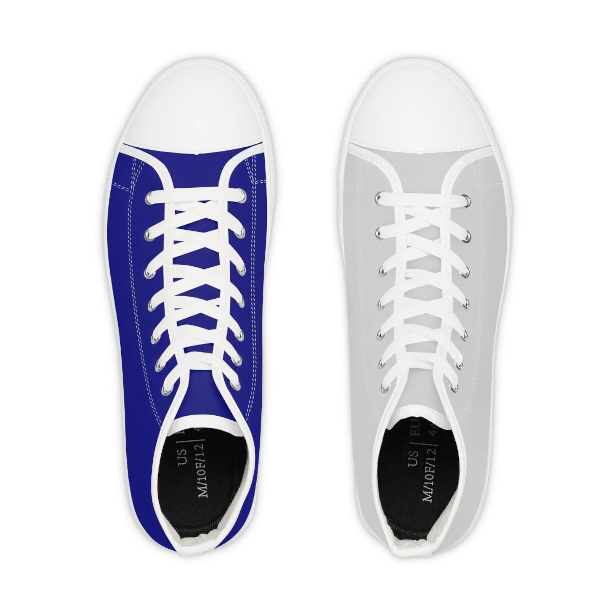 Men's Navy & Grey Mismatched High Top Sneakers