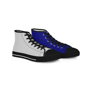 Men's Navy & Grey Mismatched High Top Sneakers