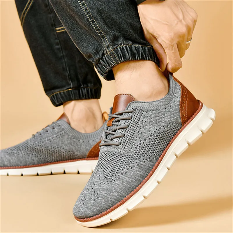 Men's Running Fitness Breathable Stretchy Knitted Sneakers