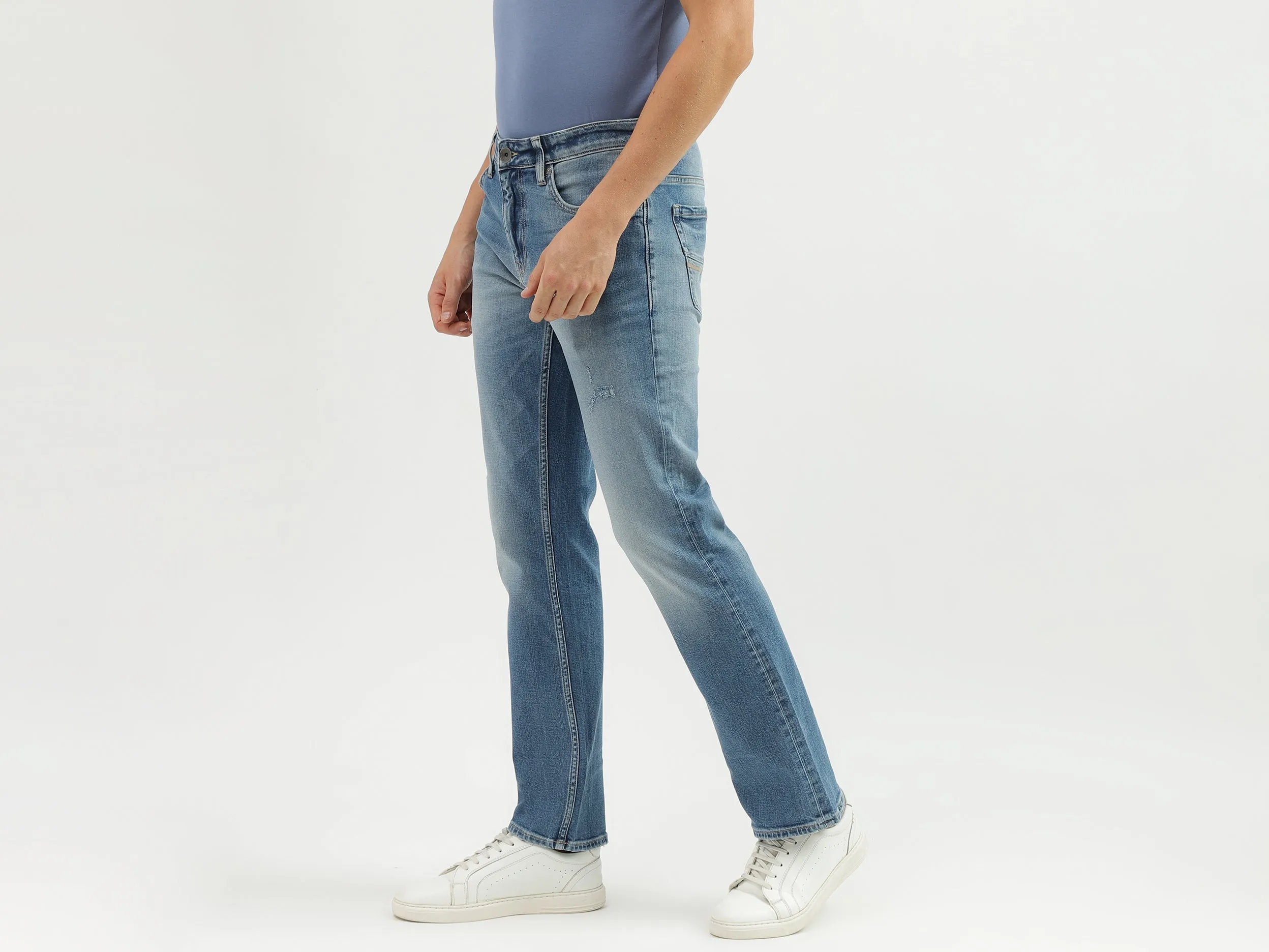 Men's Solid Bootcut Jeans