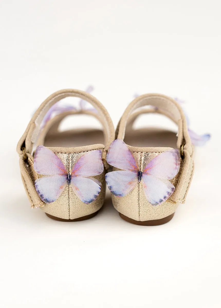 Mercedes Peep Toe Flats in Multi