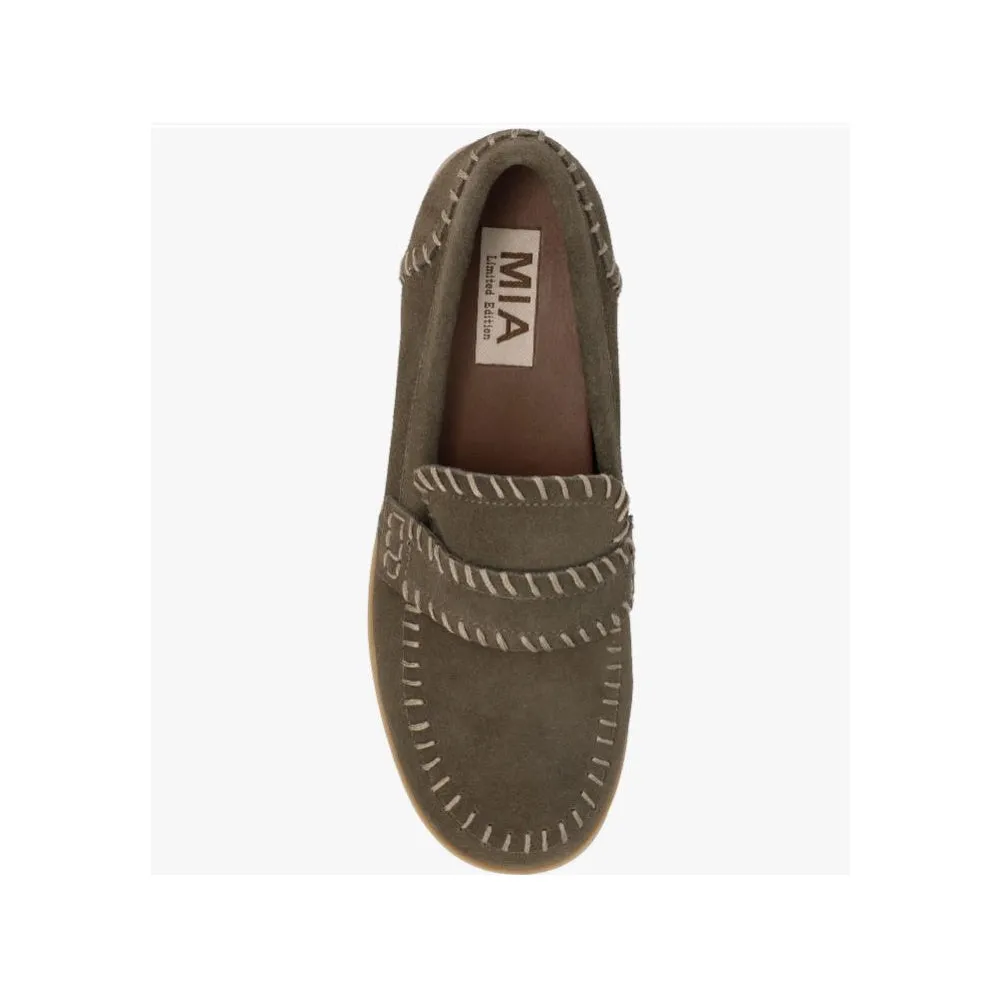 MIA Natalee Loafer - Olive Suede