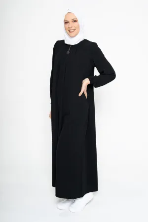 Midnight Flow Modest Black Abaya | Black