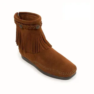 Minnetonka Moccasin | High Top Back Zip Boot Brown