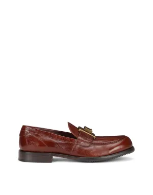 Mino calfskin loafers with branded plate