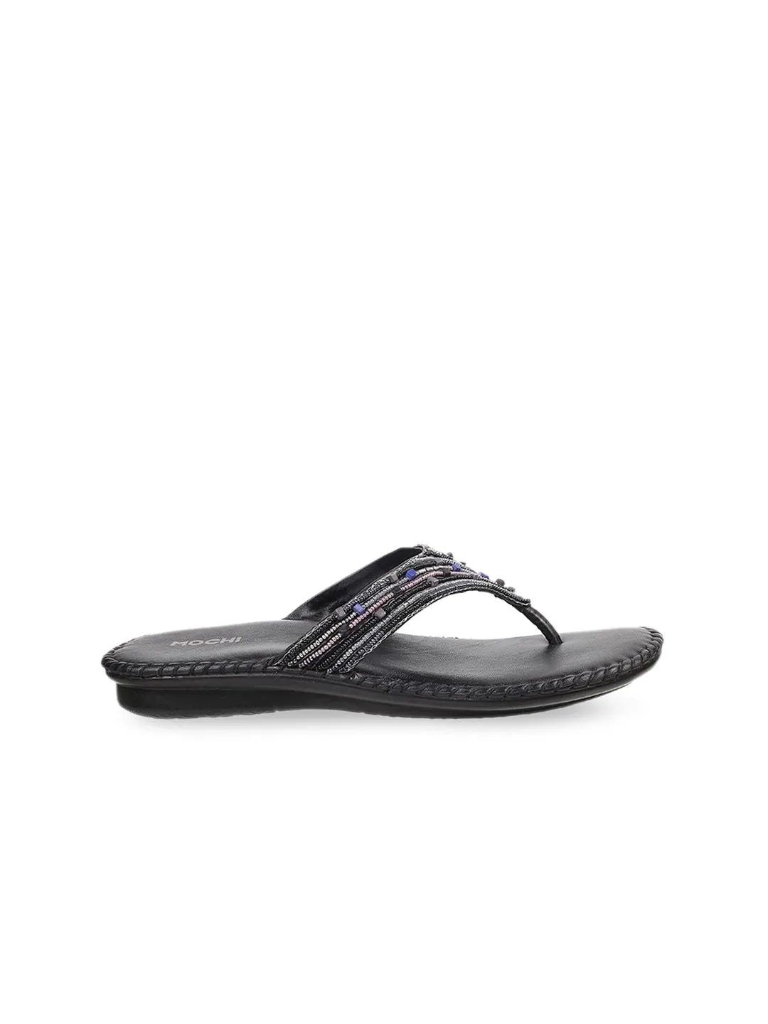Mochi Women Embellished Open Toe Flats