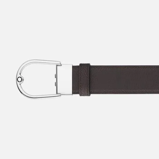 Montblanc 35mm belt horse riding horses leather reversible granulated ebony/black 198632