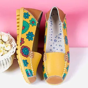 New Women Leather Soft Leisure Flats