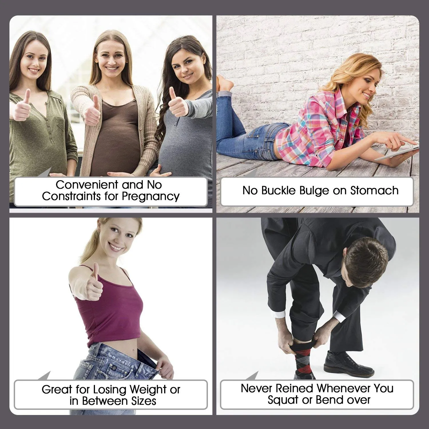 No Show Women Stretch Belt Invisible Elastic Web Strap Belt with Flat Buckle for Jeans Pants Dresses