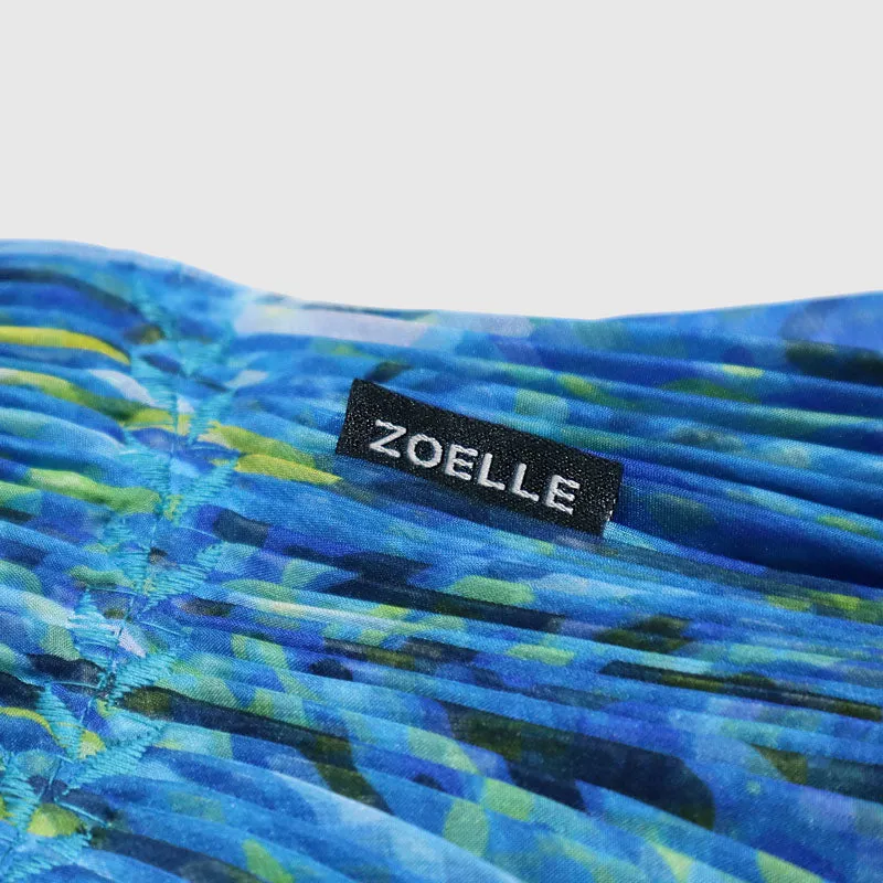 Oceanic Phoenix Cinch-Pleated Scarf