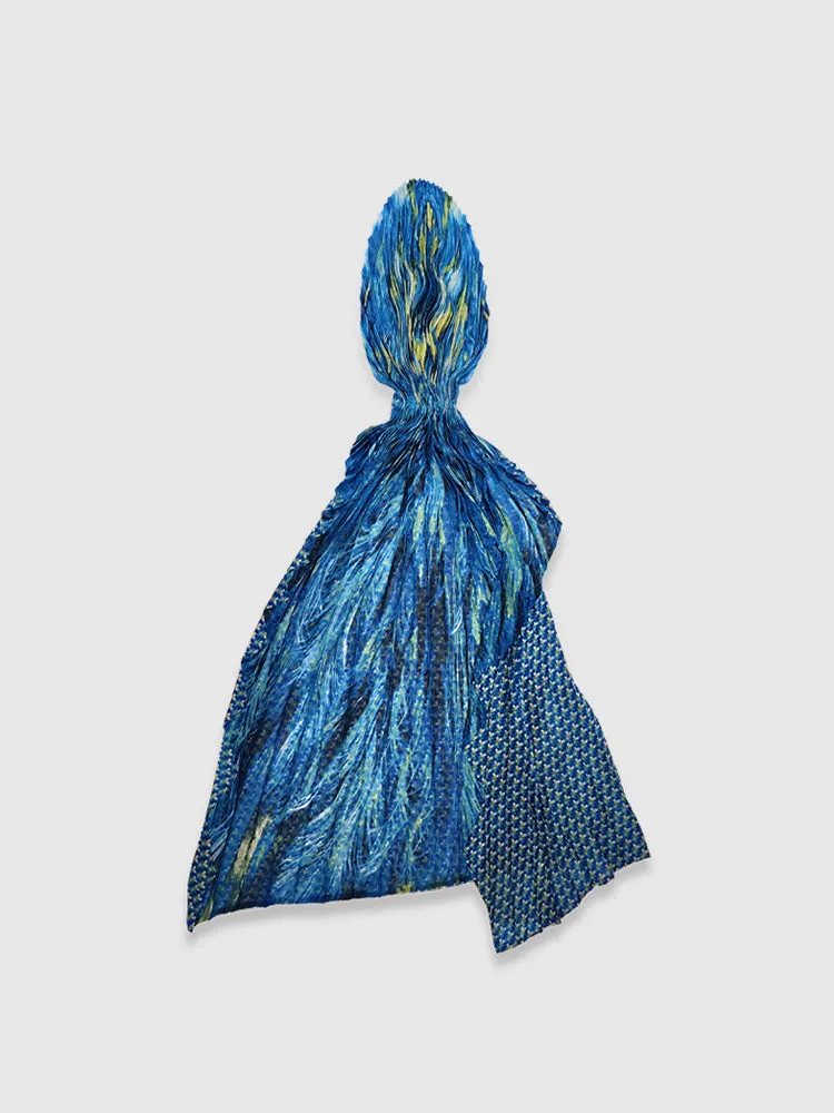 Oceanic Phoenix Cinch-Pleated Scarf