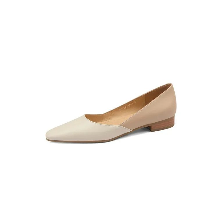 Off-White Pointed Toe Flats #001030C
