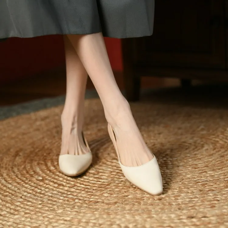 Off-White Pointed Toe Flats #001030C