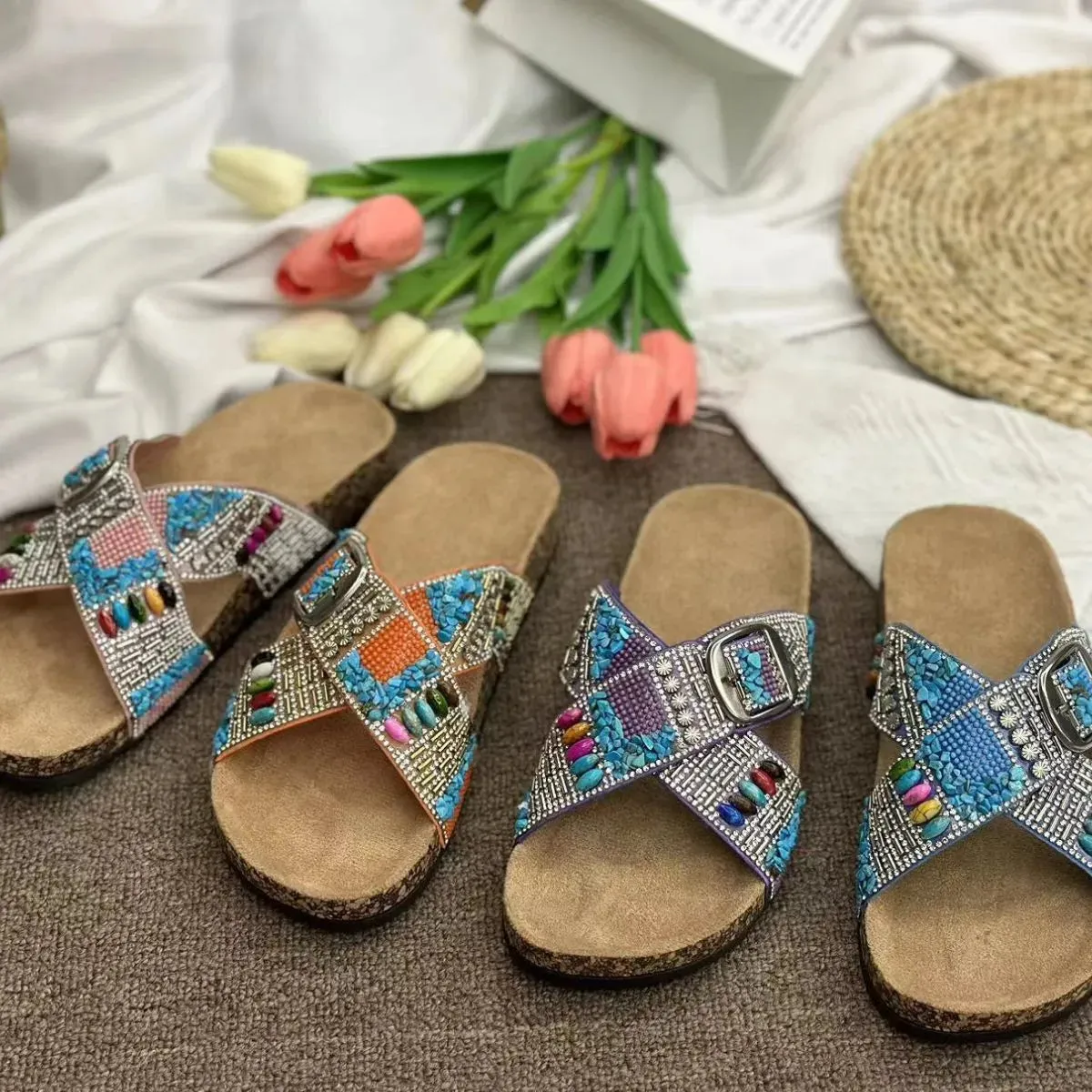 Open Toe Flats Sandals