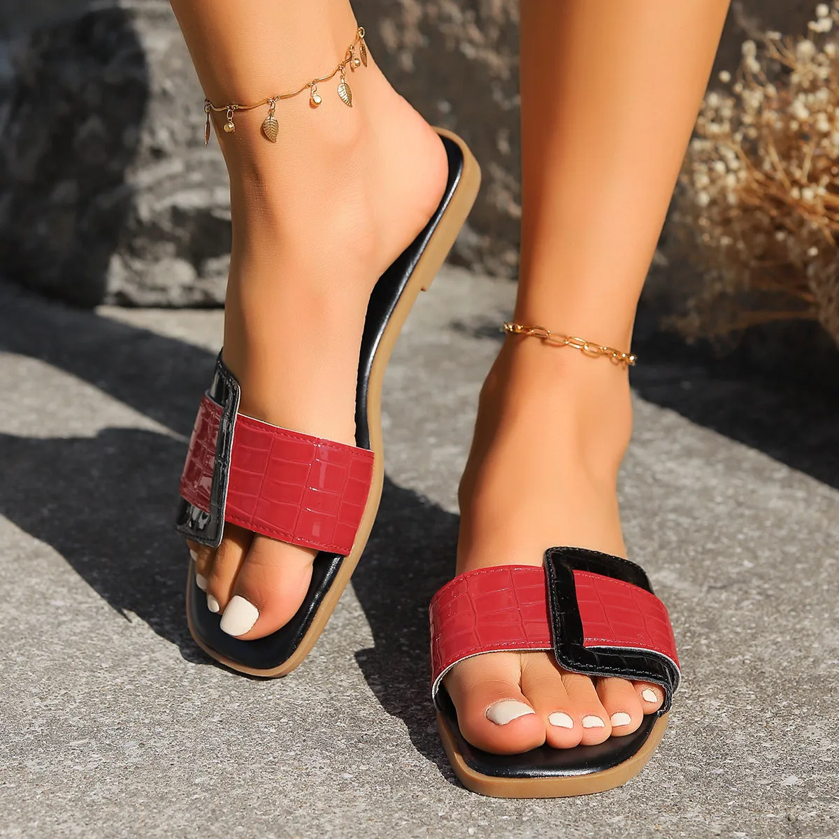Open Toe Flats Sandals