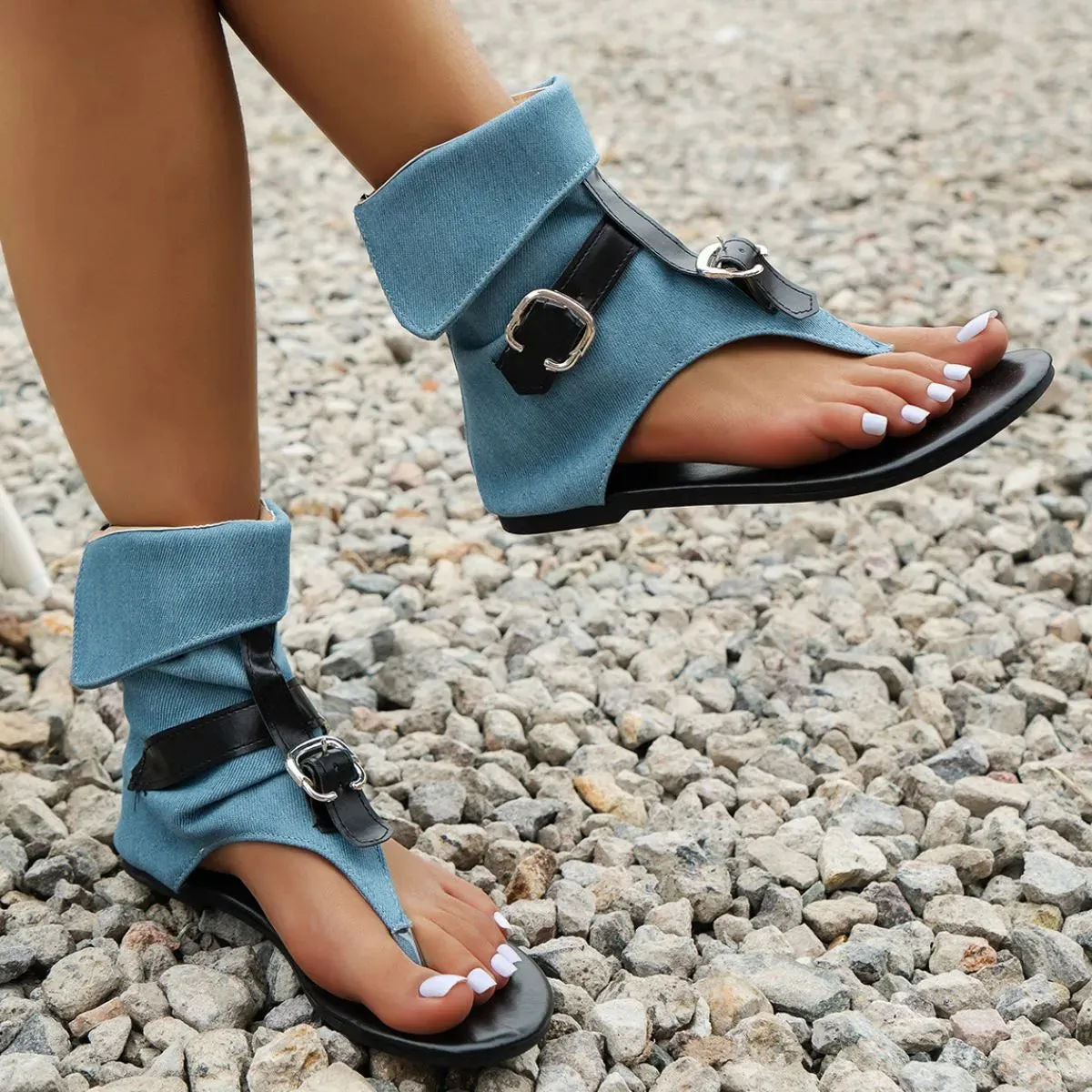 Open Toe Flats Sandals