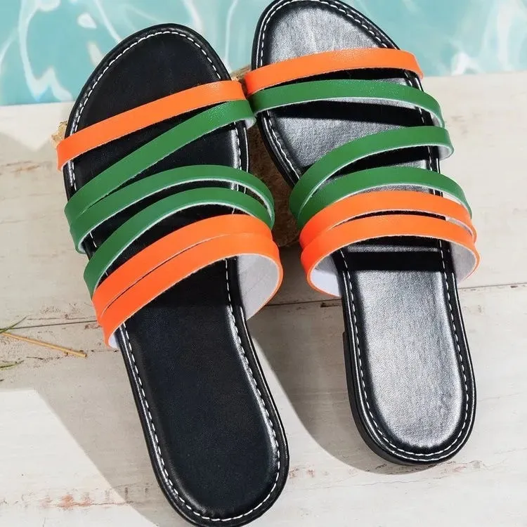 Open Toe Flats Sandals