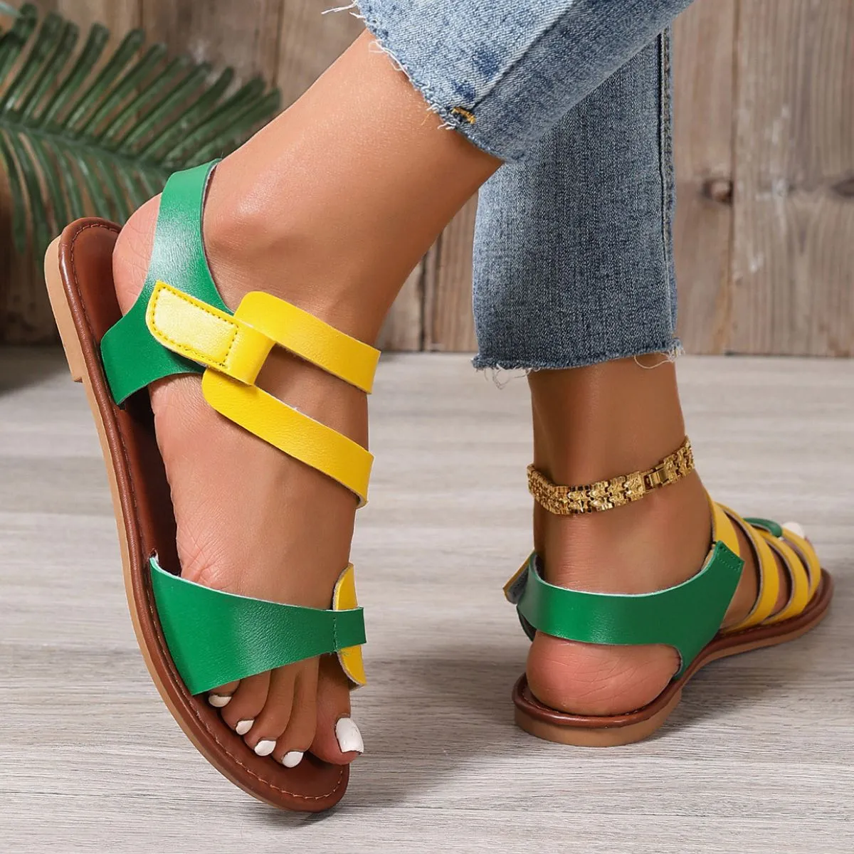 Open Toe Flats Sandals