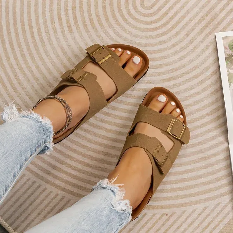Open Toe Flats Sandals