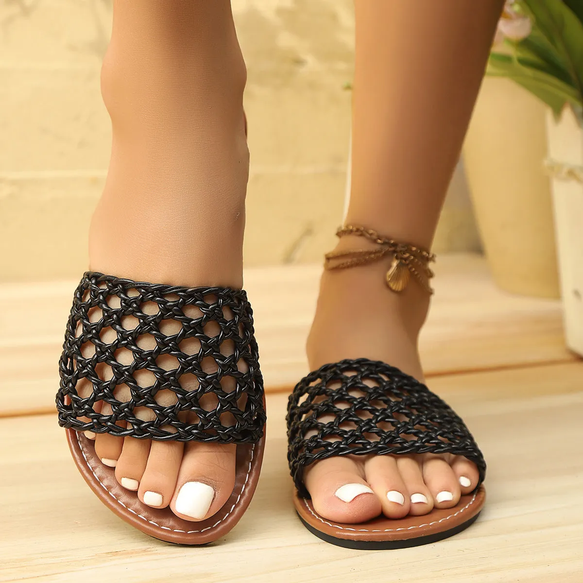 Open Toe Flats Sandals