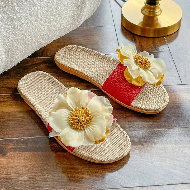 Open Toe Flats Slippers