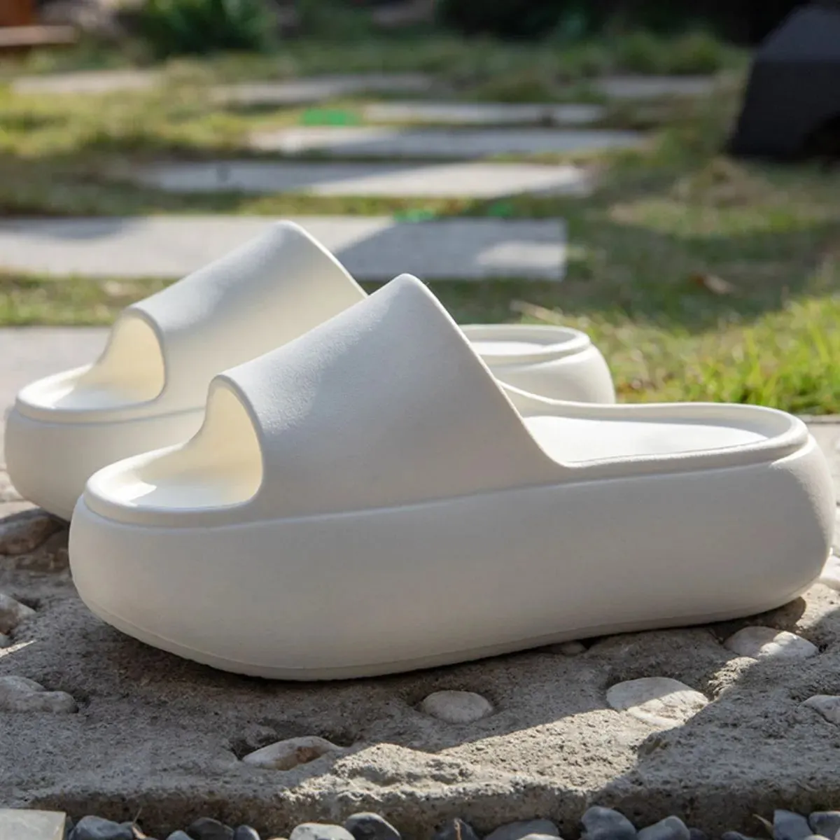 Open Toe Platform Slippers