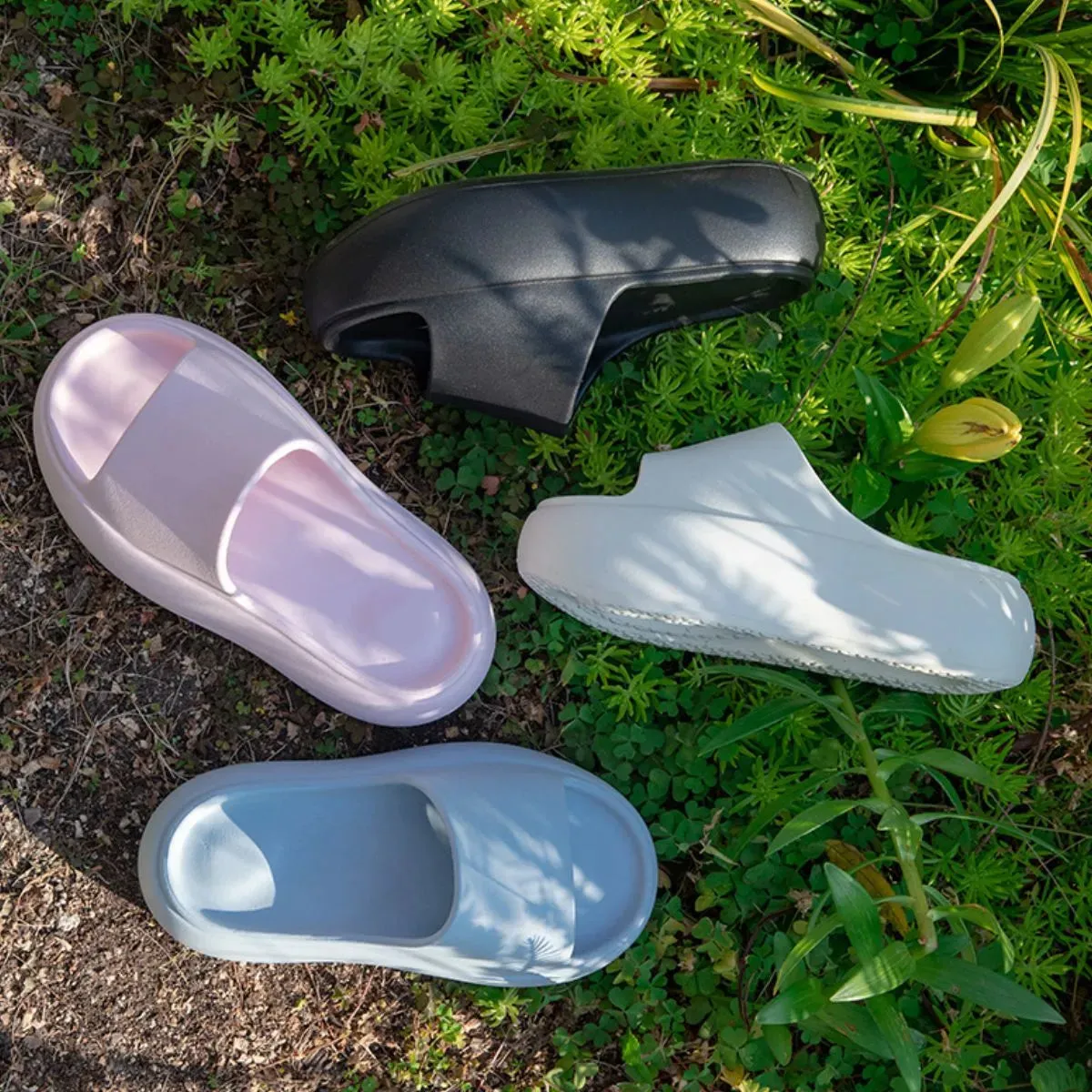 Open Toe Platform Slippers
