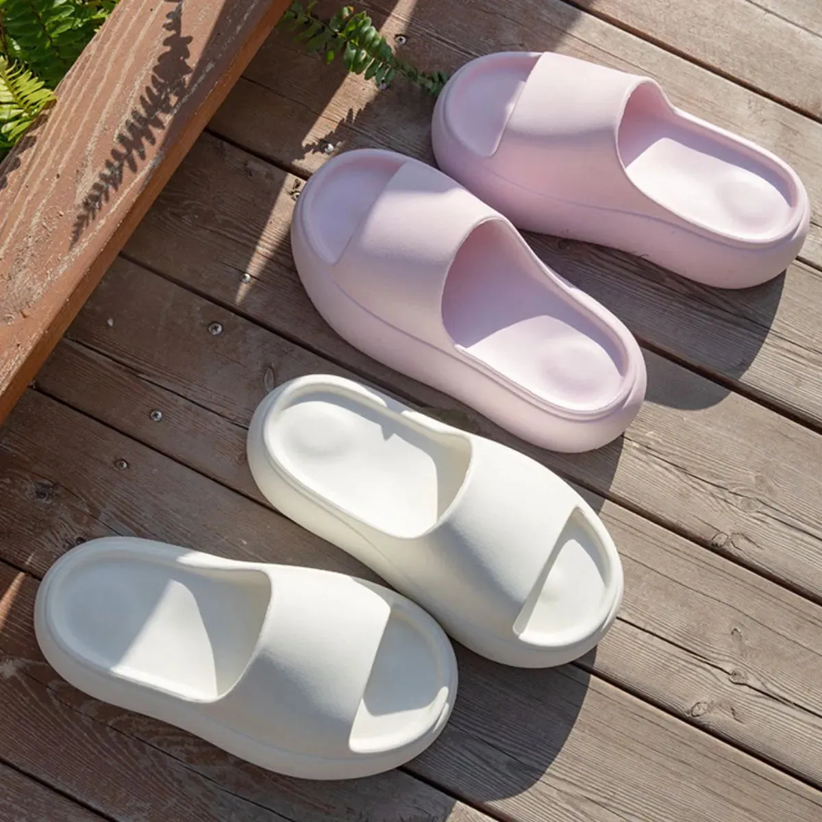 Open Toe Platform Slippers