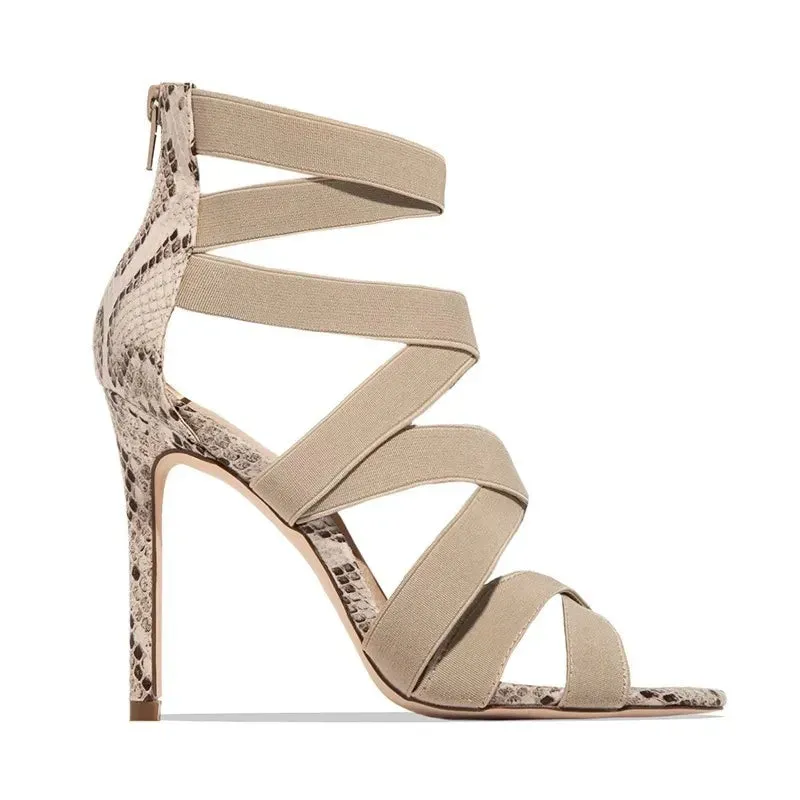 Open Toe Stiletto Sandals