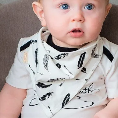Organic Baby Bibs: White Triangle Bib