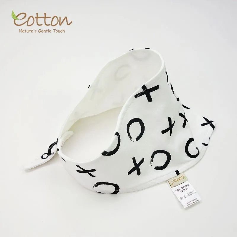 Organic Baby Bibs: White Triangle Bib