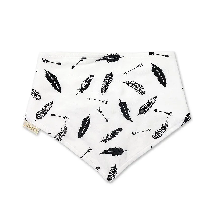 Organic Baby Bibs: White Triangle Bib