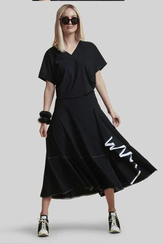 Paula Ryan Flounce Godet Skirt 8692