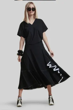 Paula Ryan Flounce Godet Skirt 8692