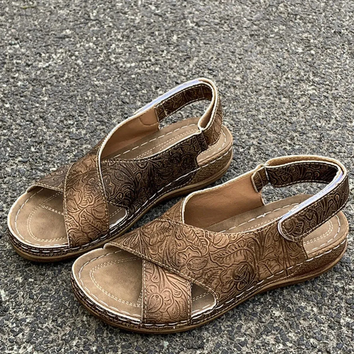 Peep Toe Platform Sandals