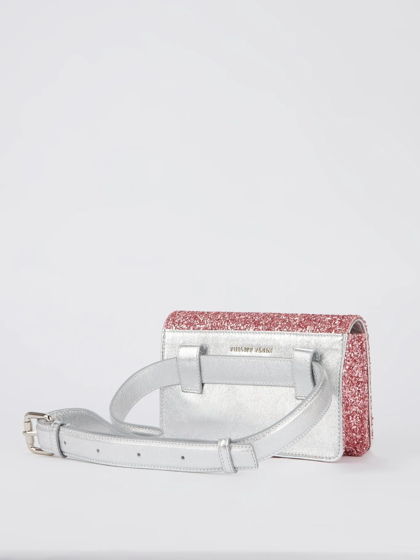 Pink Crystal Monogram Belt Bag