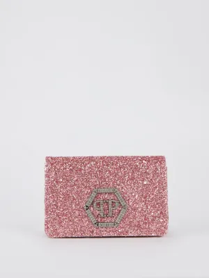 Pink Crystal Monogram Belt Bag