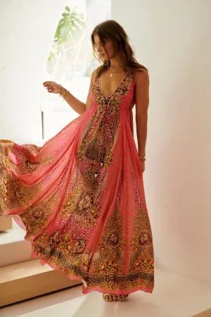 PINK LEOPARD MAXI DRESS