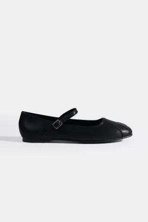 Pleated Ballet Flats with strap