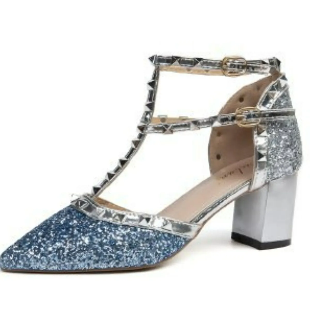 Point Toe Block Heels Pumps