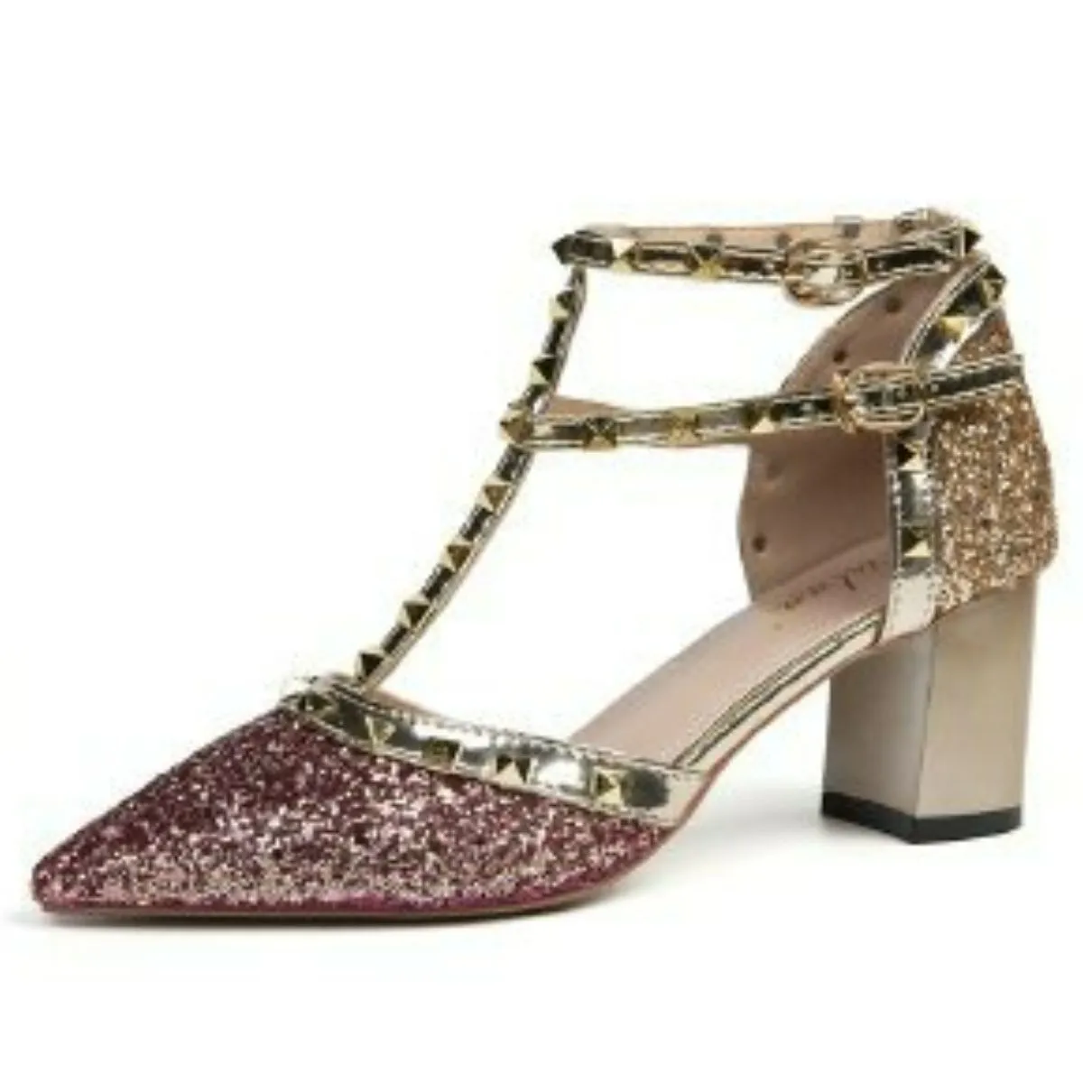 Point Toe Block Heels Pumps