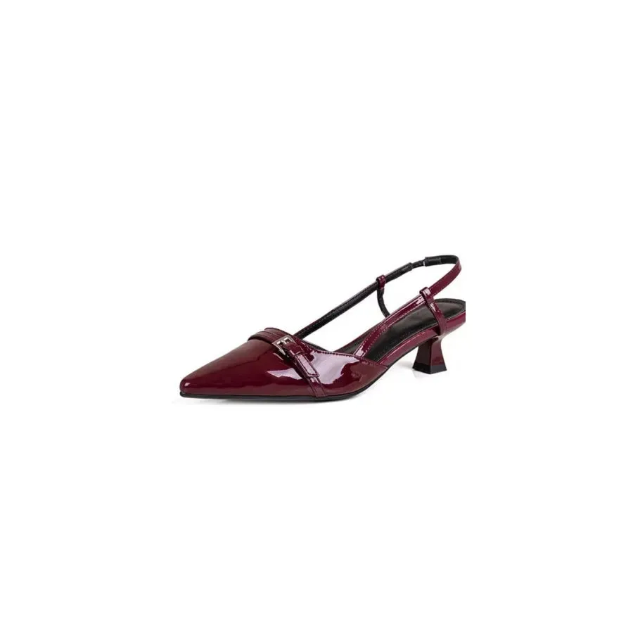Point Toe Flare Heels Pumps