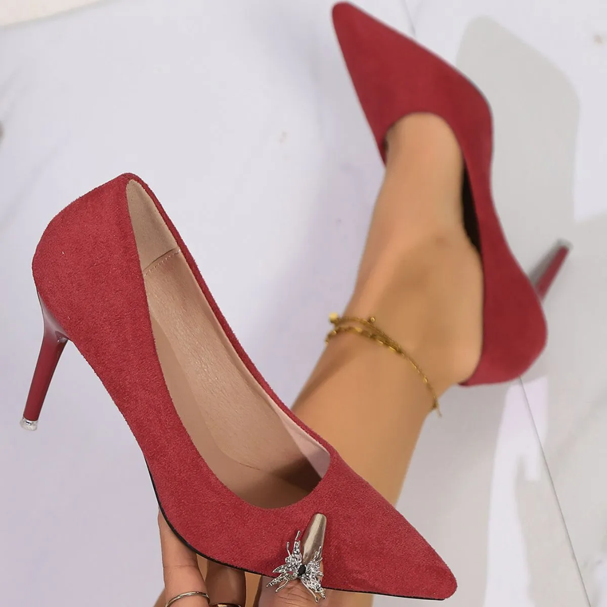 Point Toe Stiletto Pumps