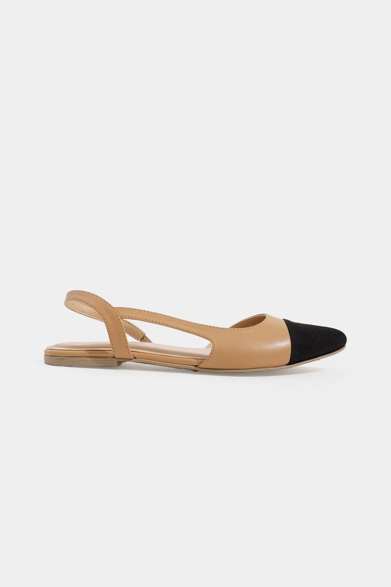 Pointed Toe Two Tone Flats