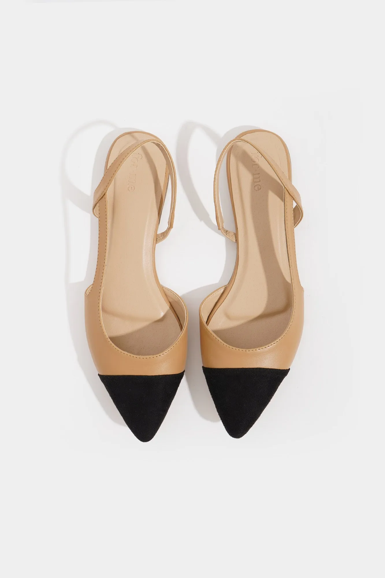Pointed Toe Two Tone Flats
