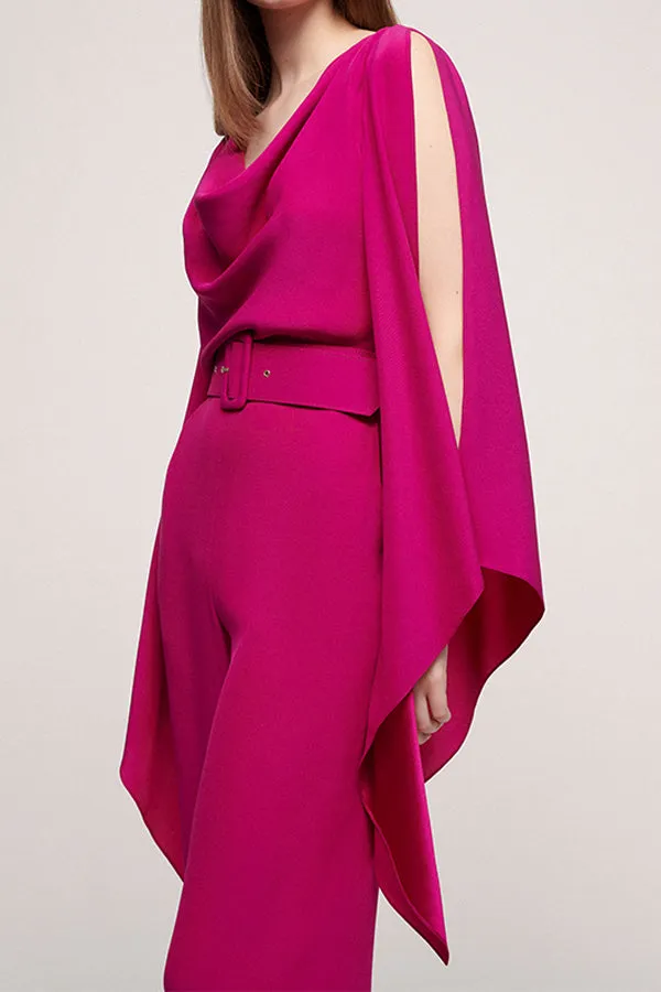 POMERANI CLOAK STYLE SLEEVES ELEGANT JUMPSUIT