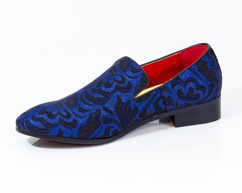 Premium Black And Blue Loafers for men designer slip on casual / dress shoes – Luxury Leather