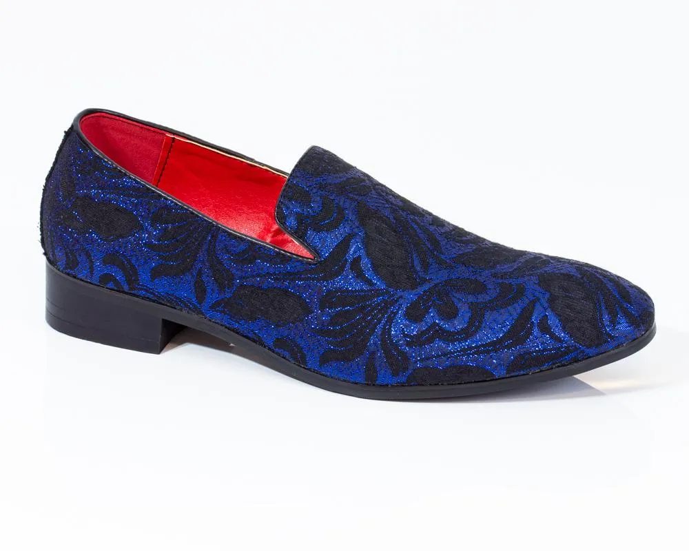 Premium Black And Blue Loafers for men designer slip on casual / dress shoes – Luxury Leather
