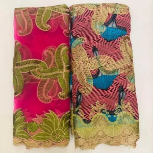 Printed Original Swiss Cotton Laces With Embroidery Net Lace