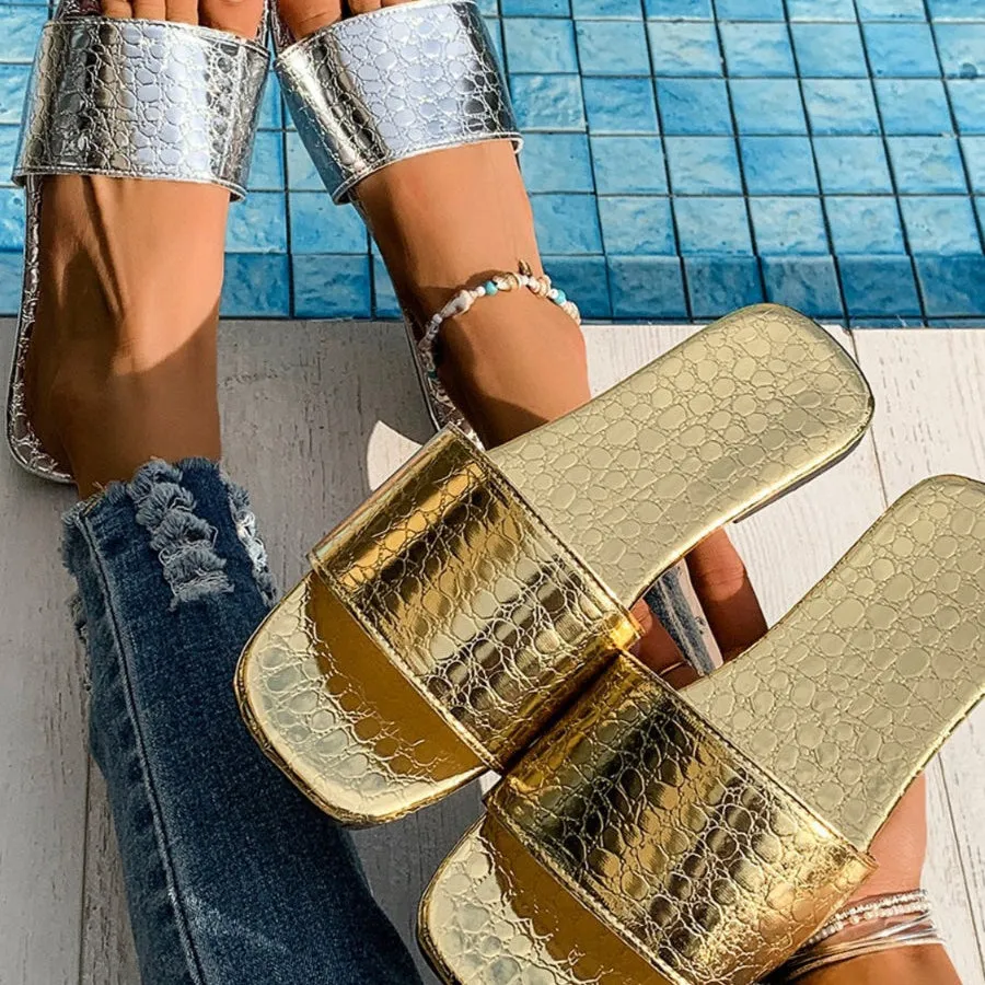 PU Leather Open Toe Sandals